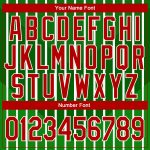 Custom Stitched 3D Pattern Green Red White Sports Hoodie Pullover Sweatshirt Custom Stitched Kelly Green Red Green-White - Image 4