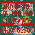 3D Tropical Christmas Surfing Santas Hoodie - Custom Stitched Kelly Green Red-White Sports Pullover Sweatshirt Custom Stitched - Image 4