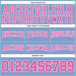 Light Blue Pink White Football Hoodie Custom Stitched Pullover Sweatshirt Custom Stitched Light Blue Pink-White Football - Image 3