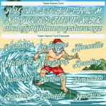 Light Blue White Kelly Green-Gold 3D Tropical Christmas Surfing Santa Pullover Sweatshirt Hoodie Custom Stitched Light Blue - Image 3