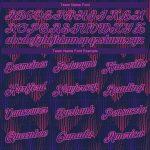 Navy Purple-Pink 3D Pattern Hoodie Custom Stitched Sports Pullover Sweatshirt Custom Stitched Navy Purple-Pink 3D Pattern - Image 3