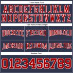 Navy Red-White Custom Stitched Football Hoodie Pullover Sweatshirt for Men Custom Stitched Navy Red-White Football Pullover - Image 3