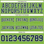 Neon Green Navy-White Custom Pullover Hoodie Sweatshirt for Football Fans Custom Stitched Neon Green Navy-White Football - Image 3