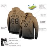 Old Gold Black Fade Fashion Hoodie Custom Stitched Sports Pullover Sweatshirt Custom Stitched Old Gold Black Fade Fashion - Image 2