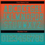 Custom Stitched Orange Aqua Fade Hoodie Pullover Sweatshirt for Fashion Sports Custom Stitched Orange Aqua Fade Fashion Sports - Image 4