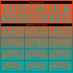 Custom Stitched Orange Aqua Fade Hoodie Pullover Sweatshirt for Fashion Sports Custom Stitched Orange Aqua Fade Fashion Sports - Image 3