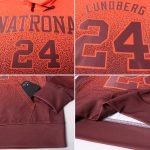 Custom Stitched Orange Brown Fade Hoodie Sweatshirt Pullover for Sports Fashion Custom Stitched Orange Brown Fade Fashion - Image 5