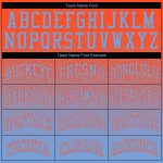 Orange Light Blue Fade Custom Stitched Fashion Hoodie Pullover Sweatshirt Custom Stitched Orange Light Blue Fade Fashion - Image 3