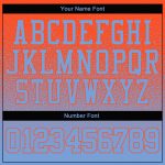 Orange Light Blue Fade Custom Stitched Fashion Hoodie Pullover Sweatshirt Custom Stitched Orange Light Blue Fade Fashion - Image 4