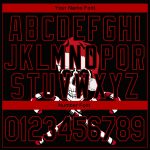 3D Skull Christmas Santa Hat Pullover Hoodie, Custom Stitched Red Black White Sweatshirt Custom Stitched Red Black-White - Image 4