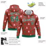 Custom Christmas Trees 3D Pullover Hoodie Sweatshirt Red Kelly Green-White Style 3850 Custom Stitched Red Kelly Green-White - Image 2