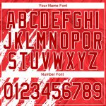 Red and White 3D Pattern Sports Hoodie, Custom Stitched Pullover Sweatshirt for Active Wear Custom Stitched Red Red-White - Image 4