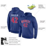 Royal Red White Sports Hoodie Custom Stitched Pullover Sweatshirt - Discounted Custom Stitched Royal Red-White Sports Pullover - Image 4