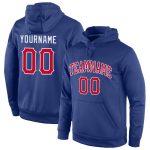 Royal Red White Sports Hoodie Custom Stitched Pullover Sweatshirt - Discounted Custom Stitched Royal Red-White Sports Pullover