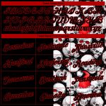 Custom 3D Skulls Hoodie with Santa Hat - White Black-Red Sports Pullover Sweatshirt Style 7059 Custom Stitched White Black-Red - Image 3