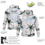 Custom Stitched Hawaii Palm Trees 3D Pattern Sweatshirt Hoodie in White Light Blue Custom Stitched White White-Light Blue - Image 2