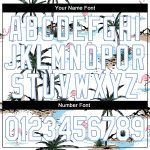 Custom Stitched Hawaii Palm Trees 3D Pattern Sweatshirt Hoodie in White Light Blue Custom Stitched White White-Light Blue - Image 4