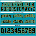 Teal Black Gold Throwback Basketball Shorts - Custom Authentic Design Custom Teal Black-Gold Authentic Throwback Basketball - Image 3