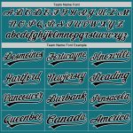 Custom Teal Black White Baseball Jersey for Men and Women - Authentic Style 7639 Custom Teal Black-White Authentic Baseball - Image 4