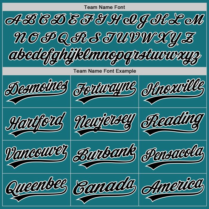 Custom Teal Black White Baseball Jersey for Men and Women - Authentic Style 7639 Custom Teal Black-White Authentic Baseball - Image 4
