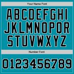 Custom Teal Black White Basketball Jersey | Authentic Throwback Style Custom Teal Black-White Authentic Throwback Basketball - Image 3