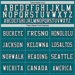 Custom Teal Black White Authentic Football Jersey - Mesh Design for Comfort Custom Teal Black-White Mesh Authentic Football - Image 3