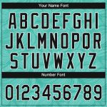 Custom Unisex Softball Jersey Two-Button Teal Black White Style 3822 Custom Teal Black-White Two-Button Unisex Softball Jersey - Image 5