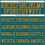 Teal Blaze Orange Custom Football Jersey - Authentic Mesh Sport Apparel Custom Teal Blaze Orange Mesh Authentic Football - Image 3