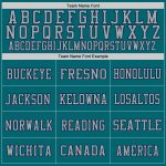 Teal Navy Gray Mesh Football Jersey - Custom Authentic Design Custom Teal Navy-Gray Mesh Authentic Football Jersey - Image 3