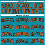 Custom Teal and Orange Black Basketball Jersey - Authentic Throwback Style Custom Teal Orange-Black Authentic Throwback Basketball - Image 3