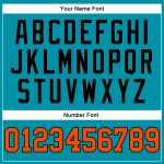 Custom Teal and Orange Black Basketball Jersey - Authentic Throwback Style Custom Teal Orange-Black Authentic Throwback Basketball - Image 4