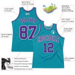 Teal Purple Silver Gray Authentic Throwback Basketball Jersey Custom Design Custom Teal Purple-Silver Gray Authentic Throwback - Image 2