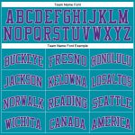 Teal Purple Silver Gray Authentic Throwback Basketball Jersey Custom Design Custom Teal Purple-Silver Gray Authentic Throwback - Image 3