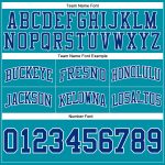 Teal White Custom Authentic Throwback Basketball Shorts for Men Custom Teal Royal-White Authentic Throwback Basketball Shorts - Image 3