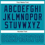 Custom Teal and Navy Basketball Jersey - Authentic Throwback Design Custom Teal Teal-Navy Authentic Throwback Basketball - Image 4