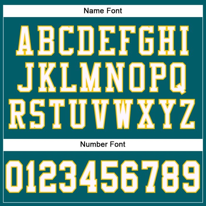 Custom Teal White Gold Mesh Football Jersey - Authentic Team Apparel Custom Teal White-Gold Mesh Authentic Football Jersey - Image 4