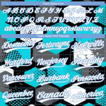 Teal White Light Blue 3D Pattern Design Baseball Jersey - Custom Authentic Style Custom Teal White-Light Blue 3D Pattern - Image 4