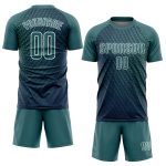 Sublimation Soccer Jersey Custom Teal and White Style 4435 - High-Quality Uniform for Teams Custom Teal White Sublimation - Image 2