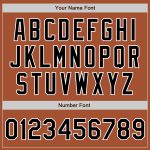 Texas Orange Black White Varsity Letterman Bomber Jacket Full-Snap Custom Custom Texas Orange Black-White Bomber Full-Snap - Image 5