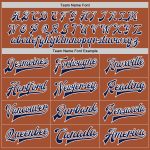 Custom Texas Navy and Orange Bomber Jacket - White Full-Snap Varsity Letterman Style Custom Texas Orange Navy-White Bomber - Image 4