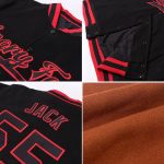 Custom Texas Navy and Orange Bomber Jacket - White Full-Snap Varsity Letterman Style Custom Texas Orange Navy-White Bomber - Image 2