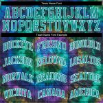 Aqua-White Custom Tie Dye 3D Baseball Jersey - Authentic Design for Unique Style Custom Tie Dye Aqua-White 3D Authentic Baseball - Image 4