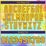 Custom Tie Dye T-Shirt Gold Purple 3D Performance Shirt for Men Women Custom Tie Dye Gold-Purple 3D Performance T-Shirt - Image 4