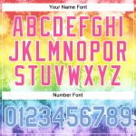 Light Blue Pink 3D Rainbow Tie Dye Baseball Jersey Custom Design Authentic Custom Tie Dye Light Blue-Pink 3D Rainbow Authentic - Image 5