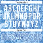 Light Blue White Custom Tie Dye 3D Baseball Jersey - Authentic Style 5373 Custom Tie Dye Light Blue-White 3D Authentic Baseball - Image 5