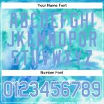 Light Blue White Custom Tie Dye 3D Baseball Jersey for Men and Women, Style 9430 Custom Tie Dye Light Blue-White 3D Authentic - Image 5