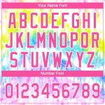 Tie Dye Rainbow Jersey Pink Purple Unisex Softball 3D Two-Button Comfortable Design Custom Tie Dye Pink-Purple 3D Rainbow - Image 5