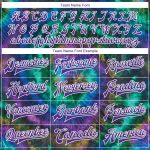 Custom Tie Dye Rainbow 3D Purple-White Varsity Full-Snap Bomber Jacket Custom Tie Dye Purple-White Rainbow 3D Bomber Full-Snap - Image 4