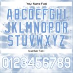 Custom Tie Dye Baseball Jersey 3D Watercolor White Light Blue Authentic Design Custom Tie Dye White-Light Blue 3D Watercolor - Image 5