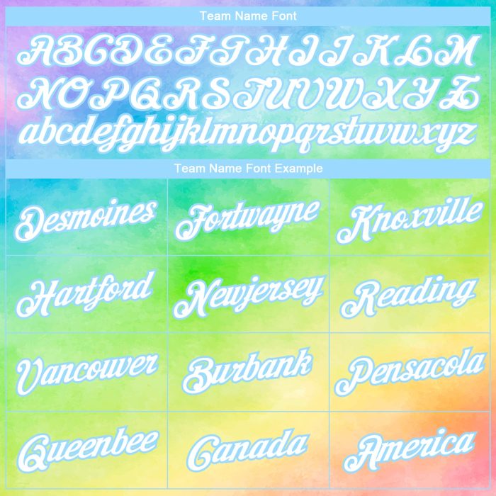 Tie Dye Long Sleeve Performance T-Shirt White Light Blue Rainbow Custom Design Custom Tie Dye White-Light Blue Rainbow 3D - Image 3